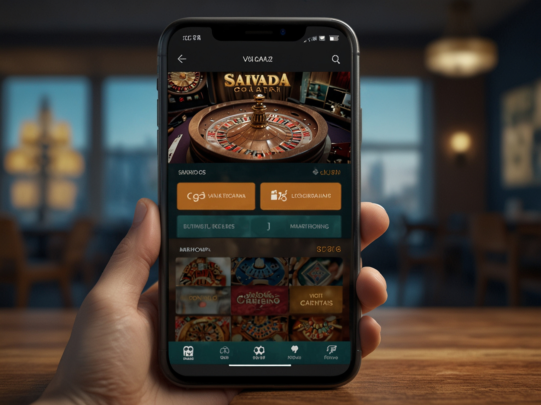 Vavada mobile app on device